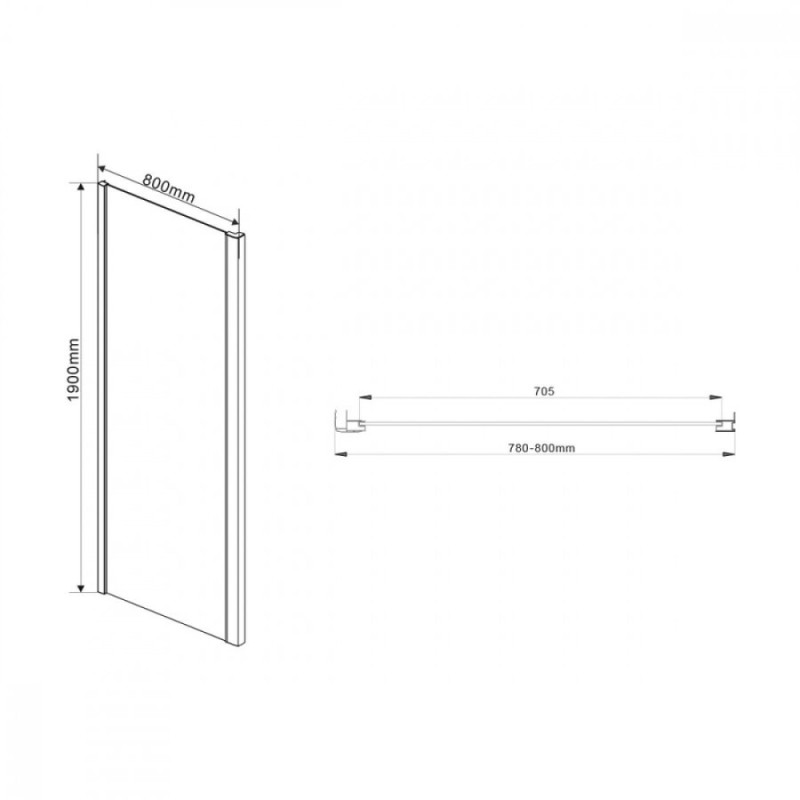 Душевой уголок Vincea Intra VSR-1I708080CL, 70/80 x 80 см, прямоугольный, дверь распашная, стекло прозрачное, хром