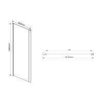 Душевой уголок Vincea Intra VSR-1I809080CL, 80/90 x 80 см, прямоугольный, дверь распашная, стекло прозрачное, хром