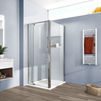 Душевой уголок Vincea Intra VSR-1I809080CL, 80/90 x 80 см, прямоугольный, дверь распашная, стекло прозрачное, хром