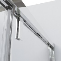 Душевой уголок Vincea Lugano, 150 x 90 см, стекло прозрачное, профиль черный, VSR-1L9015CLB-1