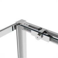 Душевой уголок Vincea Slim Soft, 150 x 100 см, прямоугольный, дверь раздвижная, стекло прозрачное, хром, VSR-1SS1015CL