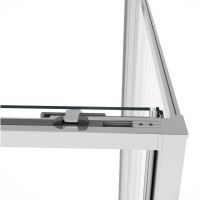 Душевой уголок Vincea Slim Soft, 150 x 100 см, прямоугольный, дверь раздвижная, стекло прозрачное, хром, VSR-1SS1015CL
