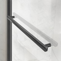 Душевой уголок Vincea Slim Soft VSR-1SS1015CLGM, 150 x 100 см, стекло прозрачное, профиль вороненая сталь, gunmetal