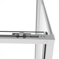 Душевой уголок Vincea Slim Soft, 100 x 80 x 200 см, прямоугольный, стекло прозрачное, профиль хром, VSR-1SS8010CL