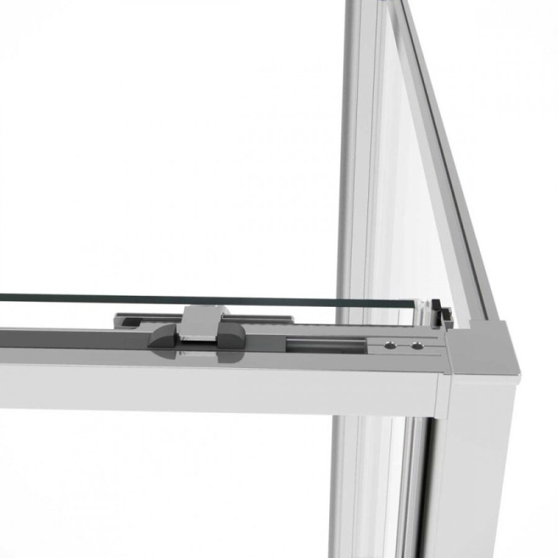 Душевой уголок Vincea Slim Soft, 110 x 80 см, прямоугольный, дверь раздвижная, стекло прозрачное, хром, VSR-1SS8011CL