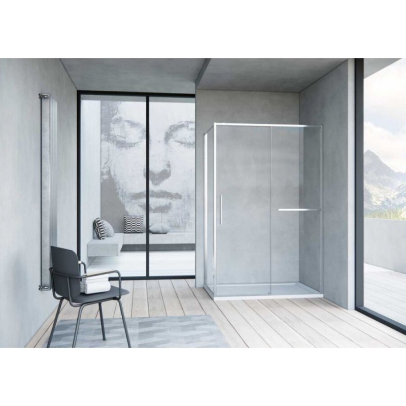 Душевой уголок Vincea Slim Soft, 110 x 80 см, прямоугольный, дверь раздвижная, стекло прозрачное, хром, VSR-1SS8011CL