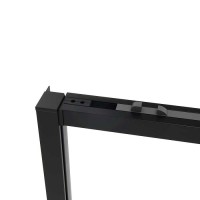 Душевой уголок Vincea Slim Soft, 120 x 80 x 200 см, прямоугольный, стекло прозрачное, профиль черный, VSR-1SS8012CLB