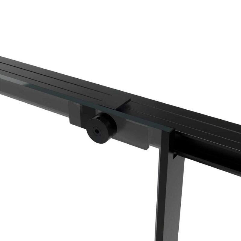 Душевой уголок Vincea Slim Soft, 120 x 80 x 200 см, прямоугольный, стекло прозрачное, профиль черный, VSR-1SS8012CLB