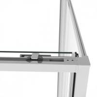 Душевой уголок Vincea Slim Soft, 130 x 80 см, прямоугольный, дверь раздвижная, стекло прозрачное, хром, VSR-1SS8013CL