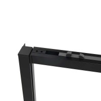 Душевой уголок Vincea Slim Soft, 140 x 80 x 200 см, прямоугольный, стекло прозрачное, профиль черный, VSR-1SS8014CLB