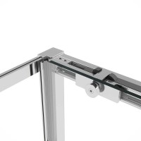 Душевой уголок Vincea Slim Soft, 150 x 80 см, стекло прозрачное, профиль хром, VSR-1SS8015CL