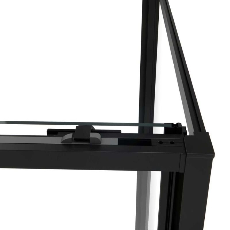 Душевой уголок Vincea Slim Soft, 120 x 90 см, прямоугольный, дверь раздвижная, стекло прозрачное, черный, VSR-1SS9012CLB