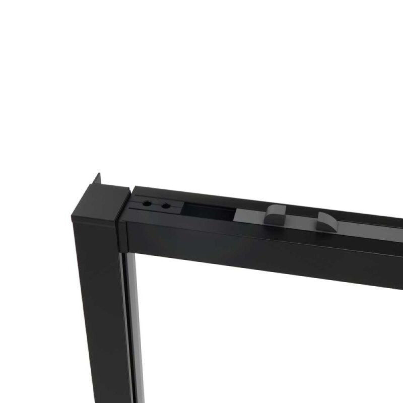 Душевой уголок Vincea Slim Soft, 120 x 90 см, прямоугольный, дверь раздвижная, стекло прозрачное, черный, VSR-1SS9012CLB