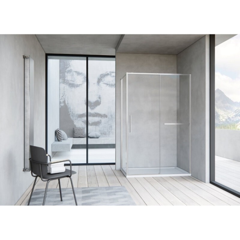 Душевой уголок Vincea Slim Soft VSR-1SS9012CLBN, 120 x 90 см, стекло прозрачное, профиль брашированный никель