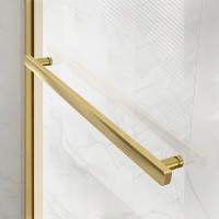 Душевой уголок Vincea Slim Soft, 120 x 90 см, стекло прозрачное, профиль брашированное золото, VSR-1SS9012CLG