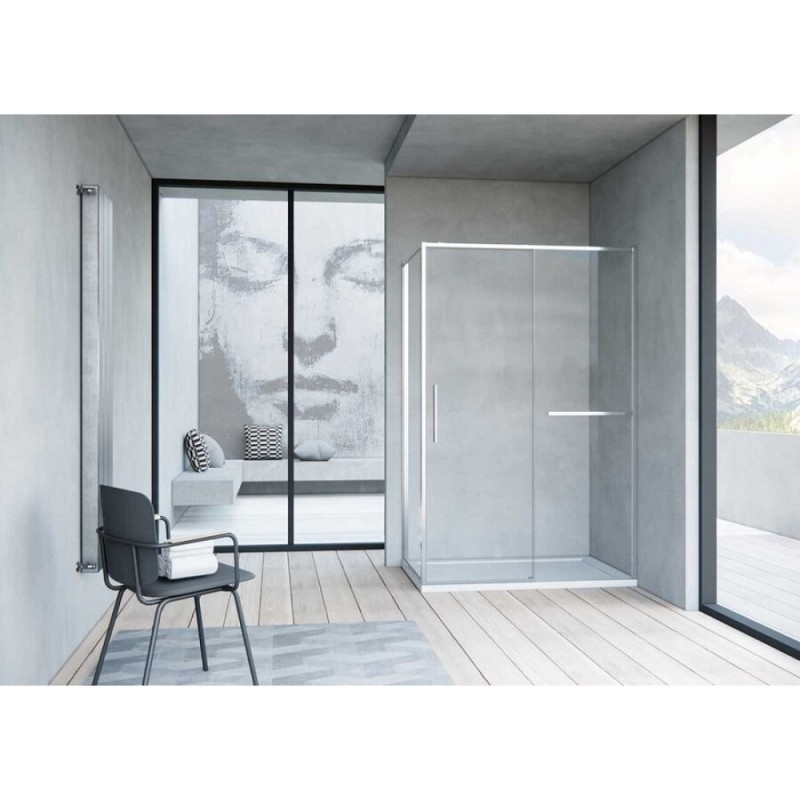 Душевой уголок Vincea Slim Soft, 150 x 90 см, стекло прозрачное, профиль хром, VSR-1SS9015CL