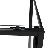 Душевой уголок Vincea Slim Soft, 150 x 90 см, стекло прозрачное, профиль черный, VSR-1SS9015CLB