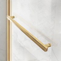 Душевой уголок Vincea Slim Soft VSR-1SS9015CLG, 150 x 90 см, стекло прозрачное, профиль брашированное золото