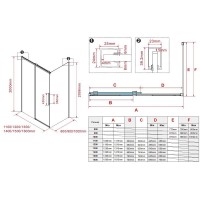 Душевой уголок Vincea Stella VSR-1ST9014CL, 140 x 90 см, стекло прозрачное, профиль хром