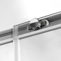 Душевой уголок Vincea Slim-U 120 x 90 см, стекло прозрачное, профиль черный матовый, VSR-2SU9012CLB