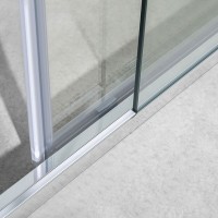 Душевой уголок Vincea Slim-U 120 x 90 см, стекло прозрачное, профиль черный матовый, VSR-2SU9012CLB