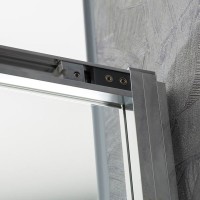 Душевой уголок Vincea Slim-U 120 x 90 см, стекло прозрачное, профиль черный матовый, VSR-2SU9012CLB