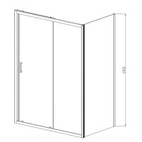 Душевой уголок Vincea Alpha VSR-3AL 100 x 80 см прямоугольный, дверь раздвижная, стекло прозрачное, хром, VSR-3AL8010CL