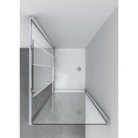 Душевой уголок Vincea Alpha VSR-3AL 100 x 80 см прямоугольный, дверь раздвижная, стекло прозрачное, хром, VSR-3AL8010CL