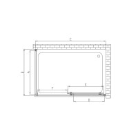 Душевой уголок Vincea Alpha VSR-3AL8011CLGM, 110 x 80 см, стекло прозрачное, профиль вороненая сталь, gunmetal