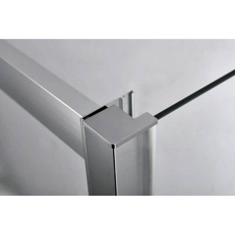 Душевой уголок Vincea Alpha, 130 x 80 см, прямоугольный, дверь раздвижная, стекло текстурное, профиль хром, VSR-3AL8013MT