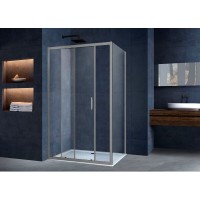 Душевой уголок Vincea Alpha VSR-3AL9011CLGM, 110 x 90 см, стекло прозрачное, профиль вороненая сталь, gunmetal