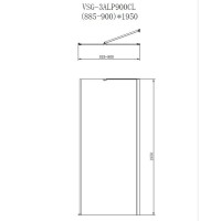 Душевой уголок Vincea Alpha VSR-3ALP9090CL, 90 x 90 см, стекло прозрачное, профиль хром