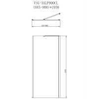 Душевой уголок Vincea Alpha VSR-3ALP9090MT 90 x 90 см, стекло текстурное, профиль хром