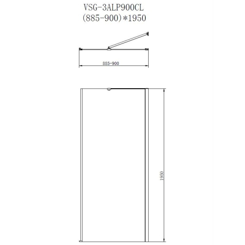 Душевой уголок Vincea Alpha VSR-3ALP9090MT 90 x 90 см, стекло текстурное, профиль хром