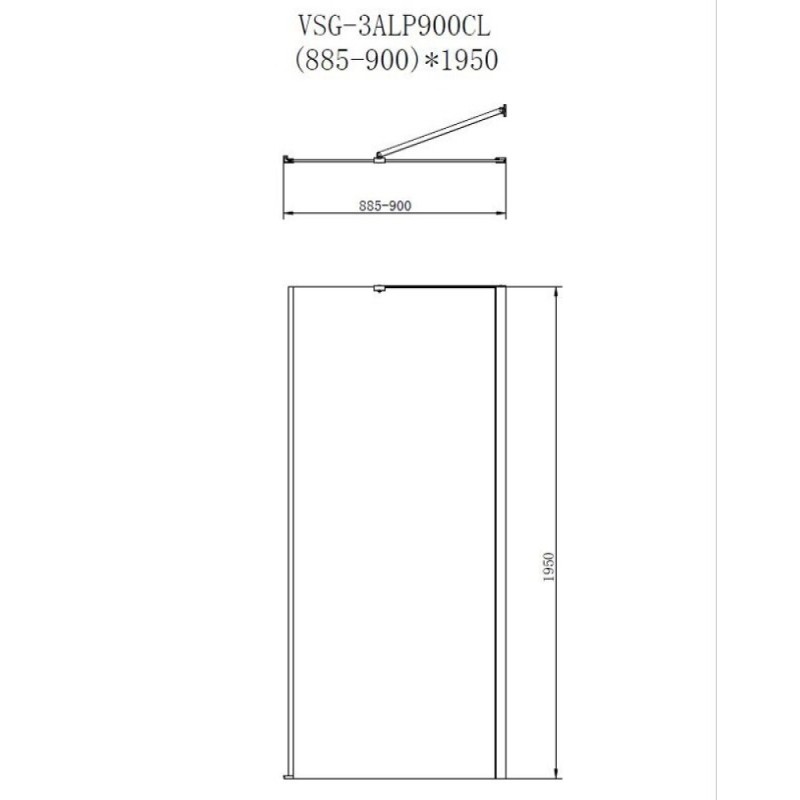 Душевой уголок Vincea Alpha VSR-3ALP9095CL, 95 x 90 см, стекло прозрачное, профиль хром