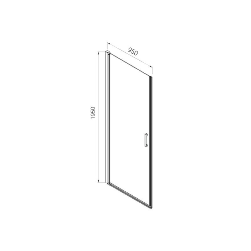 Душевой уголок Vincea Alpha VSR-3ALP9095MT, 95 x 90 см, стекло текстурное, профиль хром