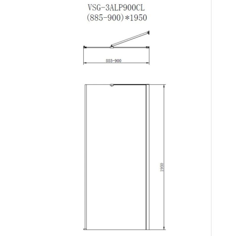 Душевой уголок Vincea Alpha VSR-3ALP9095MT, 95 x 90 см, стекло текстурное, профиль хром