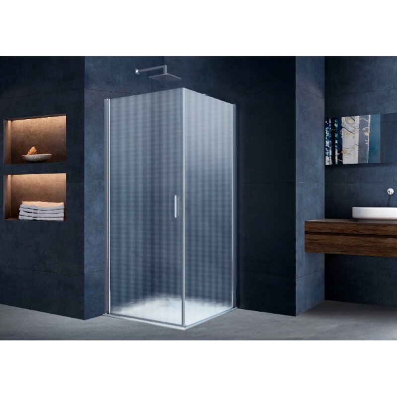Душевой уголок Vincea Alpha VSR-3ALP9095MT, 95 x 90 см, стекло текстурное, профиль хром
