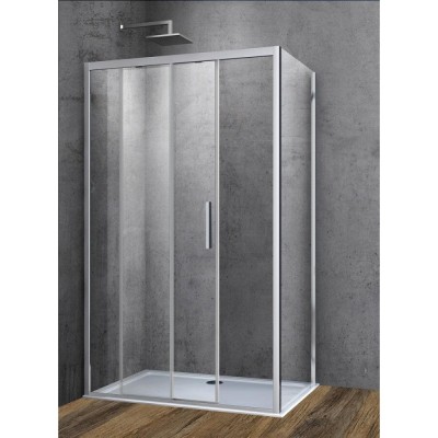 Душевой уголок Vincea Soft VSR-3SO 100 x 100 см квадратный, дверь раздвижная, стекло прозрачное, хром, VSR-3SO1010CL