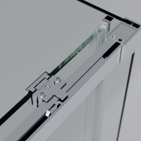 Душевой уголок Vincea Soft VSR-3SO28010CL, 100 x 80 см, прямоугольный, дверь раздвижная, стекло прозрачное, профиль хром