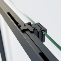 Душевой уголок Vincea Soft VSR-3SO28011CLB, 110 x 80 см, прямоугольный, дверь раздвижная, стекло прозрачное, профиль черный