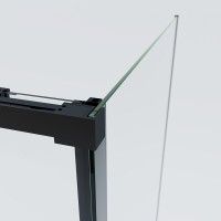 Душевой уголок Vincea Soft VSR-3SO28011CLB, 110 x 80 см, прямоугольный, дверь раздвижная, стекло прозрачное, профиль черный