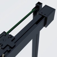 Душевой уголок Vincea Soft VSR-3SO29011CLB, 110 x 90 см, прямоугольный, дверь раздвижная, стекло прозрачное, профиль черный