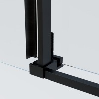 Душевой уголок Vincea Soft VSR-3SO29011CLB, 110 x 90 см, прямоугольный, дверь раздвижная, стекло прозрачное, профиль черный