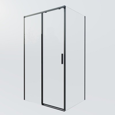 Душевой уголок Vincea Soft VSR-3SO29014CLB, 140 x 90 см, прямоугольный, дверь раздвижная, стекло прозрачное, профиль черный