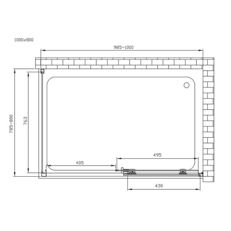 Душевой уголок Vincea Soft VSR-3SO 100 x 80 см прямоугольный, дверь раздвижная, стекло прозрачное, хром, VSR-3SO8010CL
