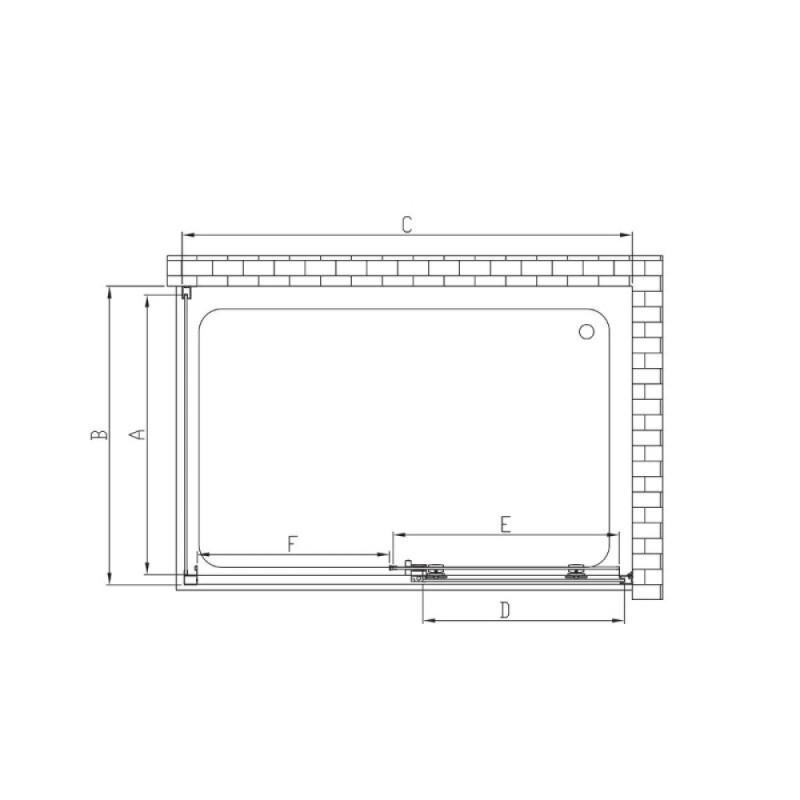 Душевой уголок Vincea Soft VSR-3SO8015CLGM, 150 x 80 см, стекло прозрачное, профиль вороненая сталь, gunmetal