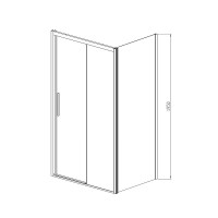 Душевой уголок Vincea Soft, 140 x 90 см, стекло прозрачное, профиль черный, VSR-3SO9014CLB