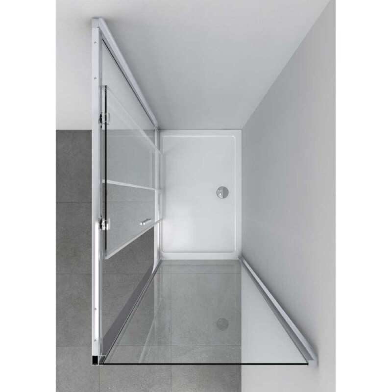 Душевой уголок Vincea Soft VSR-3SO9014CLGM, 140 x 90 см, стекло прозрачное, профиль вороненая сталь, gunmetal