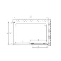 Душевой уголок Vincea Soft VSR-3SO9015CLGM, 150 x 90 см, стекло прозрачное, профиль вороненая сталь, gunmetal